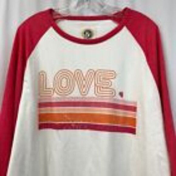 Tees 2 Ur Door Womens Multicolor Long Sleeve Round Neck Pullover T-Shirt Size L - Picture 3 of 10